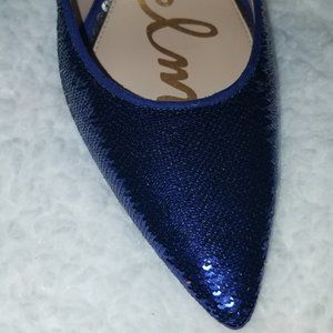 Blue Sequin Shoe